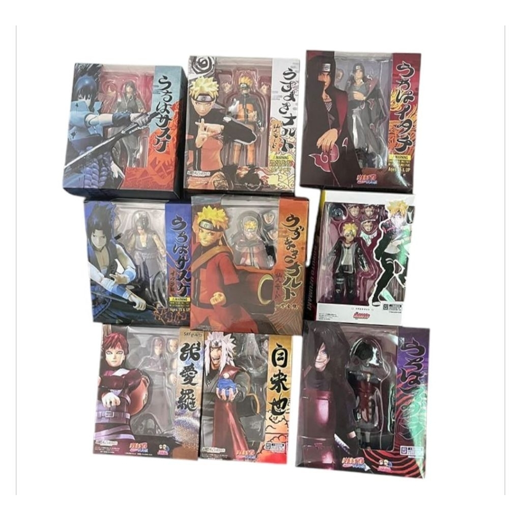 anime shf figure naruto uzumaki sasuke kakashi uchiha madara minato boruto action figure