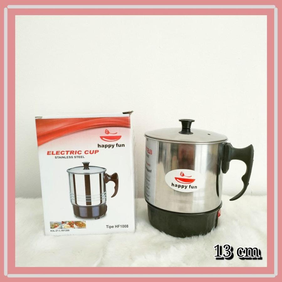 Teko Listrik Stainless STEELE Mug Listrik /Ketel Pemanas Air Kopi Teh