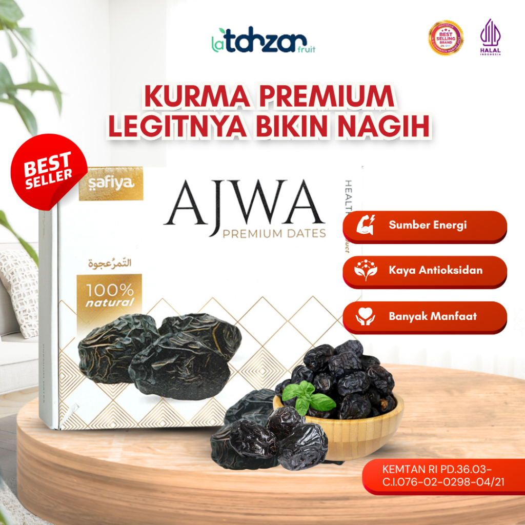 

Kurma Ajwa Super 500 gram Kurma Ajwa Safiya Asli Madinah Qualitas Premium Oleh Oleh Haji Umroh