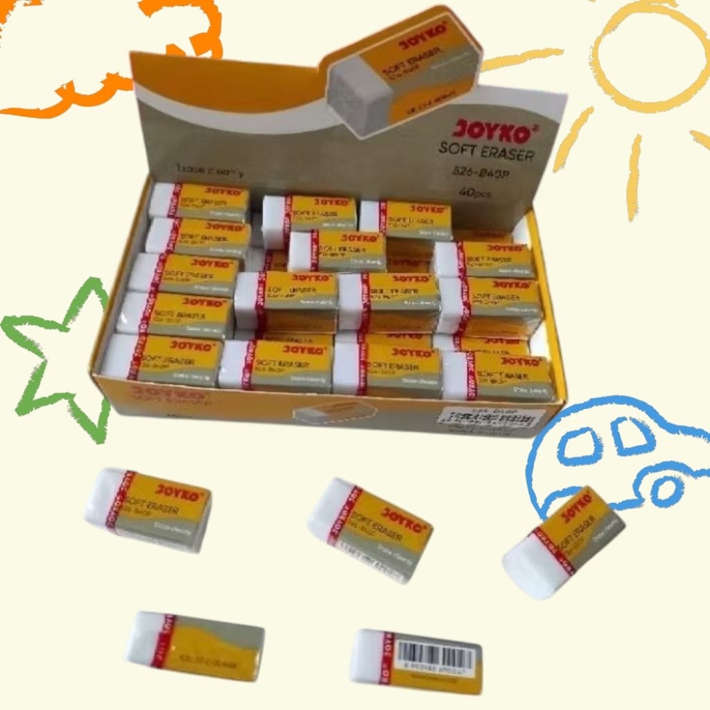 

Penghapus joyko 526-B40P/STIP joyko 526- b40p/eraser joyko 526-b40p isi 40pcs