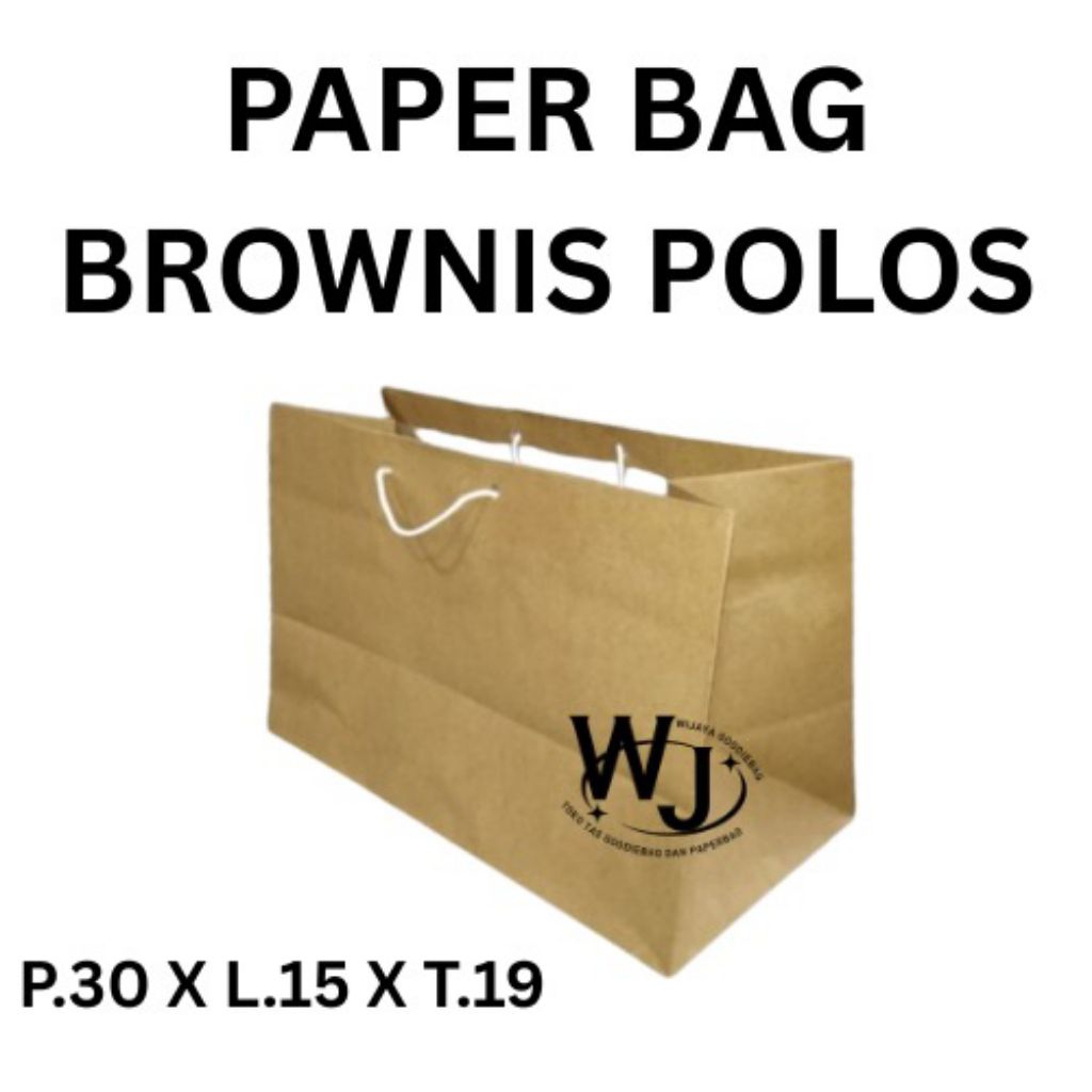 

Paper Bag Kotak Brownis Polos Coklat isi 12pcs