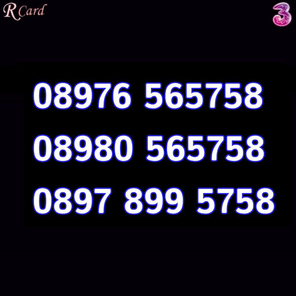 Nomor Cantik Tri Three Maju Mapan Mangan Rapi 5758 565758 575859