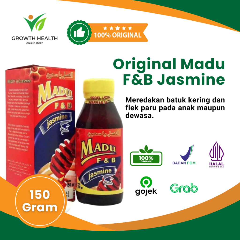 

Original Madu F&B Jasmine 150gr - Madu Flek dan Batuk