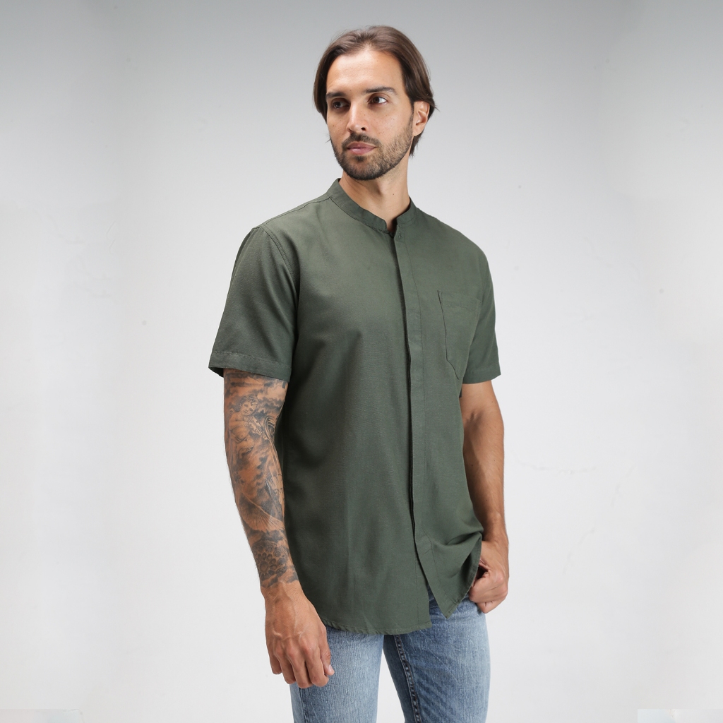 GABRIELLE KEMEJA KOKO LENGAN PENDEK REGULAR FIT BADC585J0125