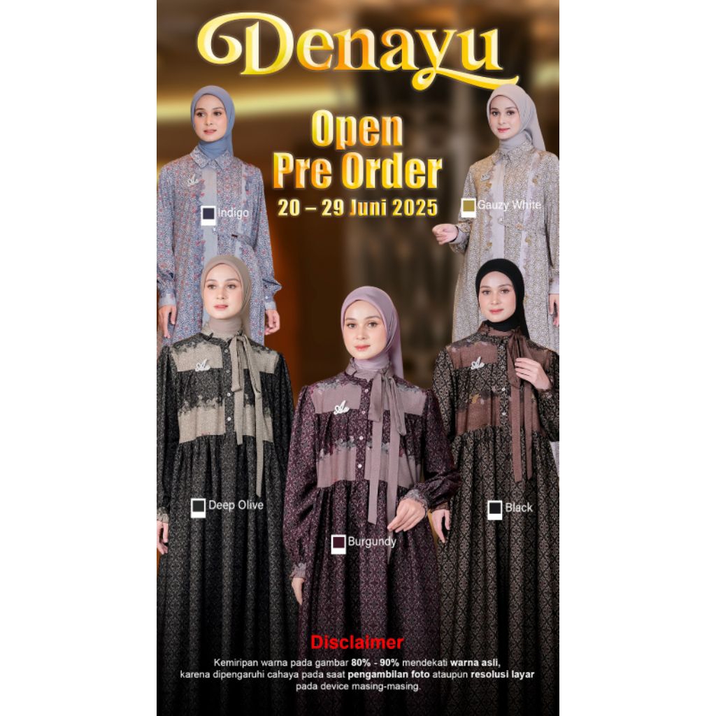 [PRE-ORDER] DEN AYU REBORN BU ADEN HIJAB/GAMIS MOTIF ADEN/GAMIS MOTIF PREMIUM/ GAMIS CANTIK ADEN/ AD
