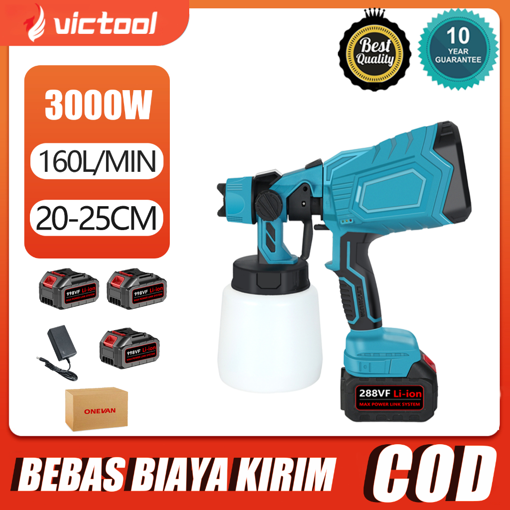 Victool 3000W 1000ML Alat Penyemprot Cat Elektrik Berkualitas Tinggi Alat Penyemprot Cat Elektrik Ta
