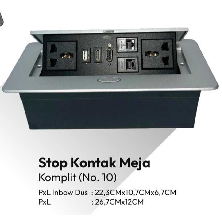 STOP KONTAK MEJA 3PIN KOMPLIT USB DATA HDMI STOP KONTAK TANAM MEJA MINIMALIS