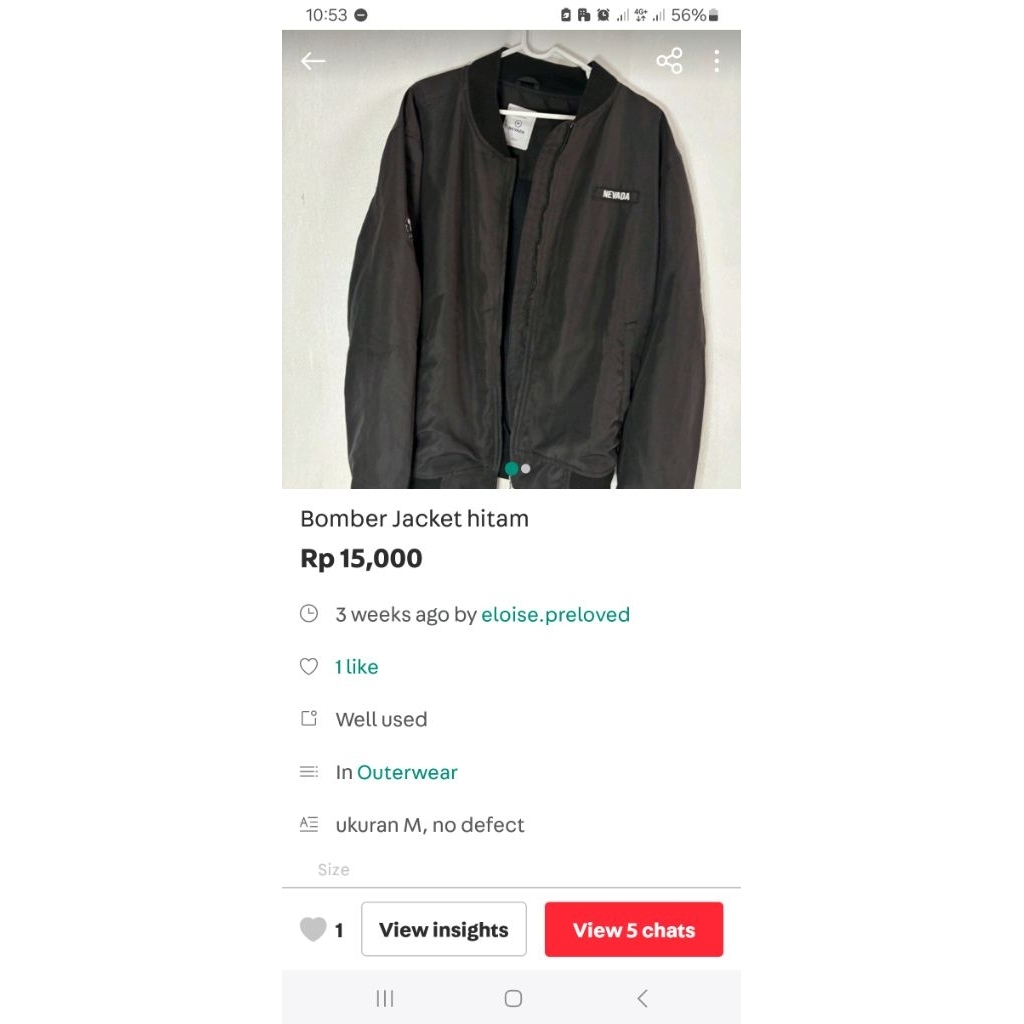 Jaket wanita hitam nevada