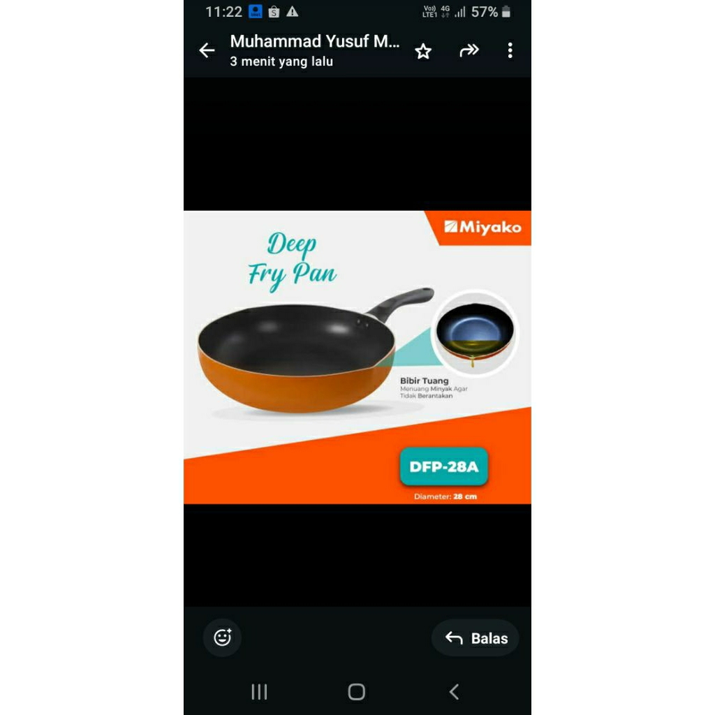 deep fry pan miyako 28cm