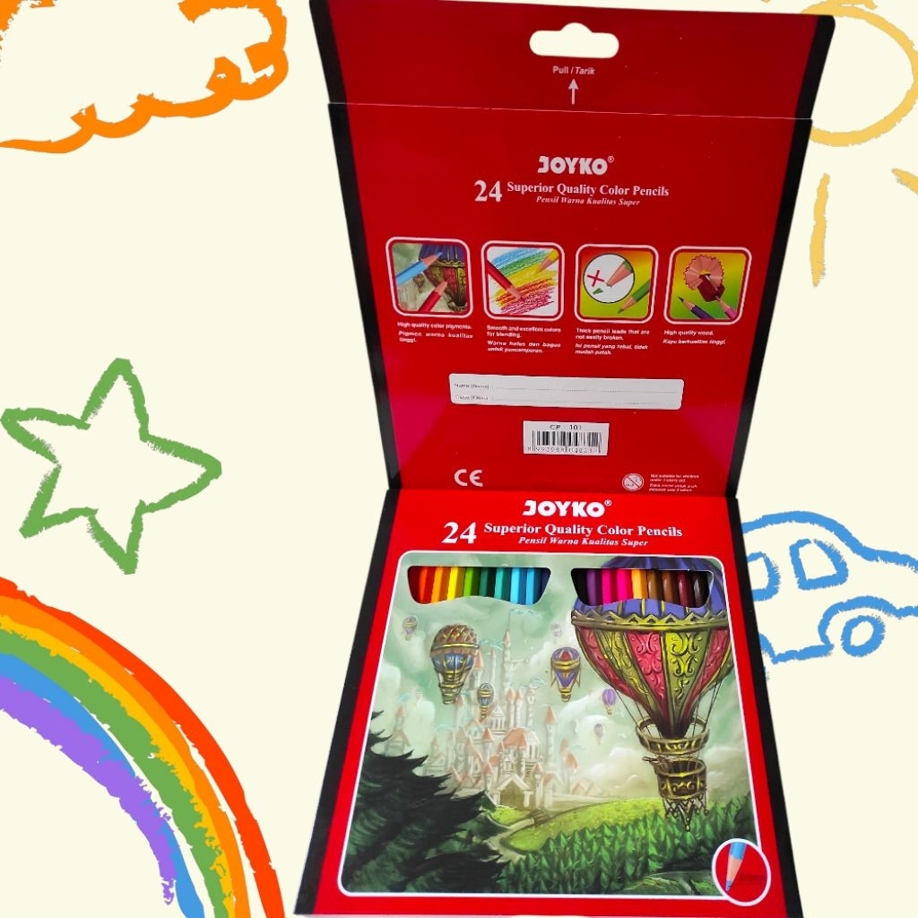 

Joyko 24 warna pensil warna kualitas super CP 101