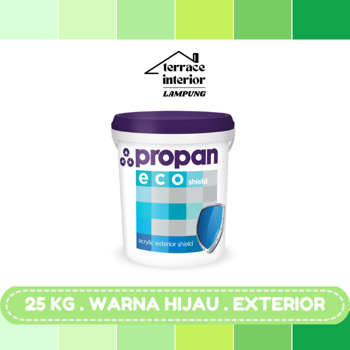 Cat Tembok Exterior Propan Eco Shield  Warna Hijau 25 Kg