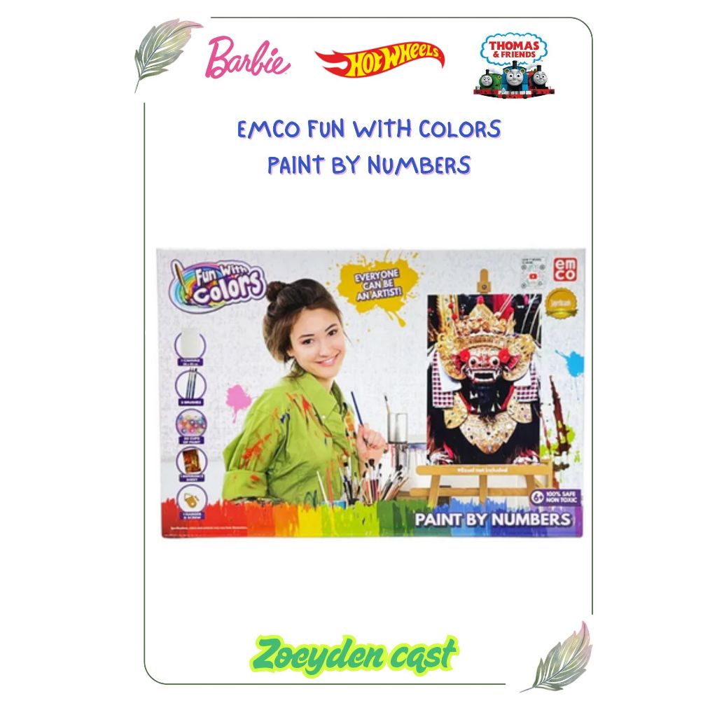 

Mainan EMCO Fun With Colors Paint By Numbers Medium Cat Air dan Kanvas 42x28