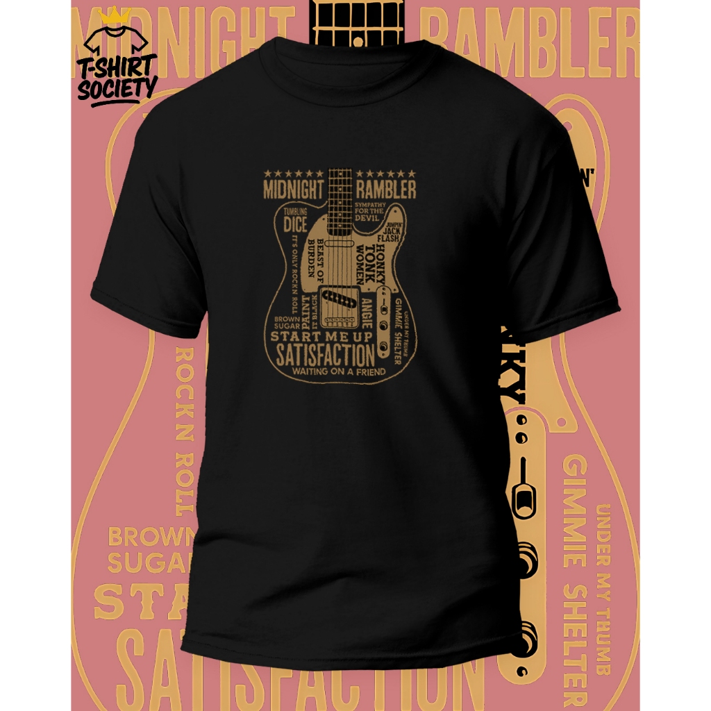 Kaos Rolling Stones | Kaos Rolling Stones Bahan Katun Combat 24s | Kaos Band Rolling Stones Ultimate