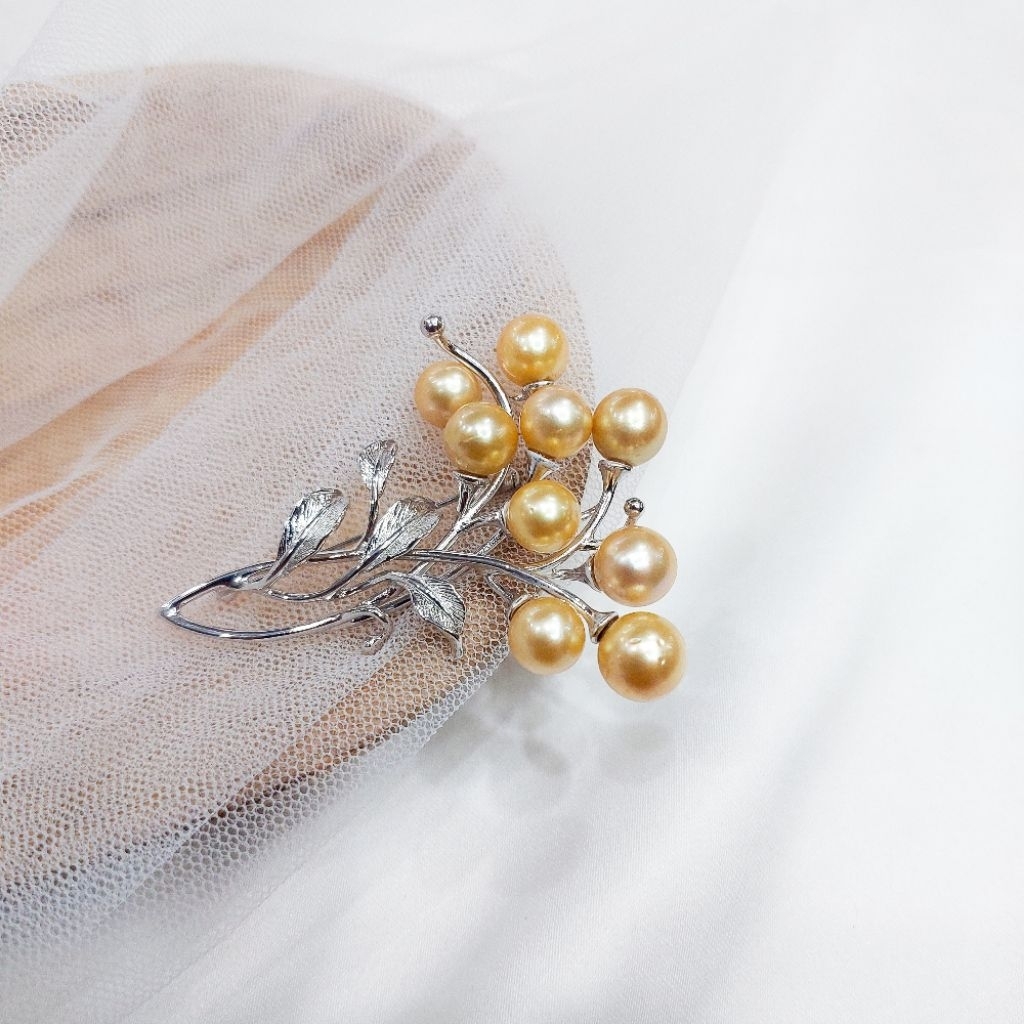 BROS PERAK 925 | MUTIARA AIR LAUT | asli Lombok | Bersertifikaf