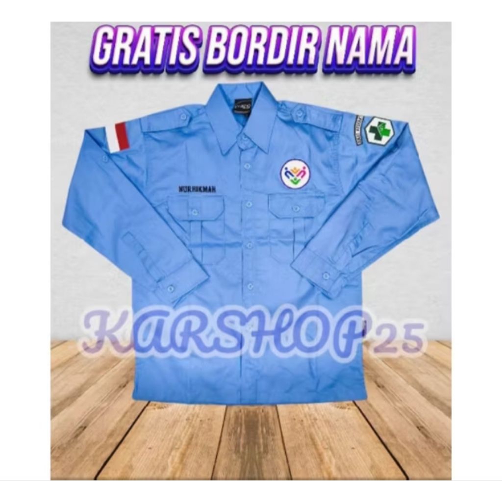 KEMEJA POSYANDU LENGAN PANJANG TERBARU KEMEJA KADER POSYANDU ATASAN BAJU KADER POSYANDU SERAGAM KADE