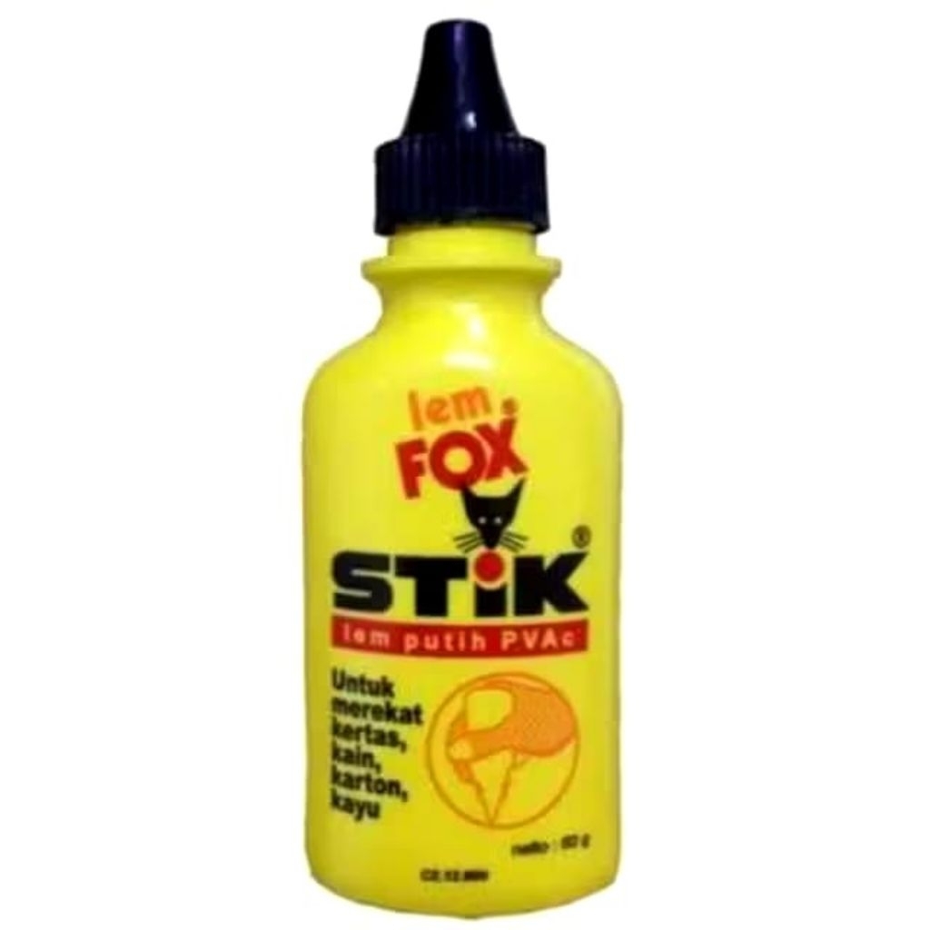 

FOX STIK STICK STIC STIX PVAC WHITE GLUE LEM PUTIH SERBAGUNA UNTUK PRAKARYA KERTAS KARTON KAYU KAIN SLIME