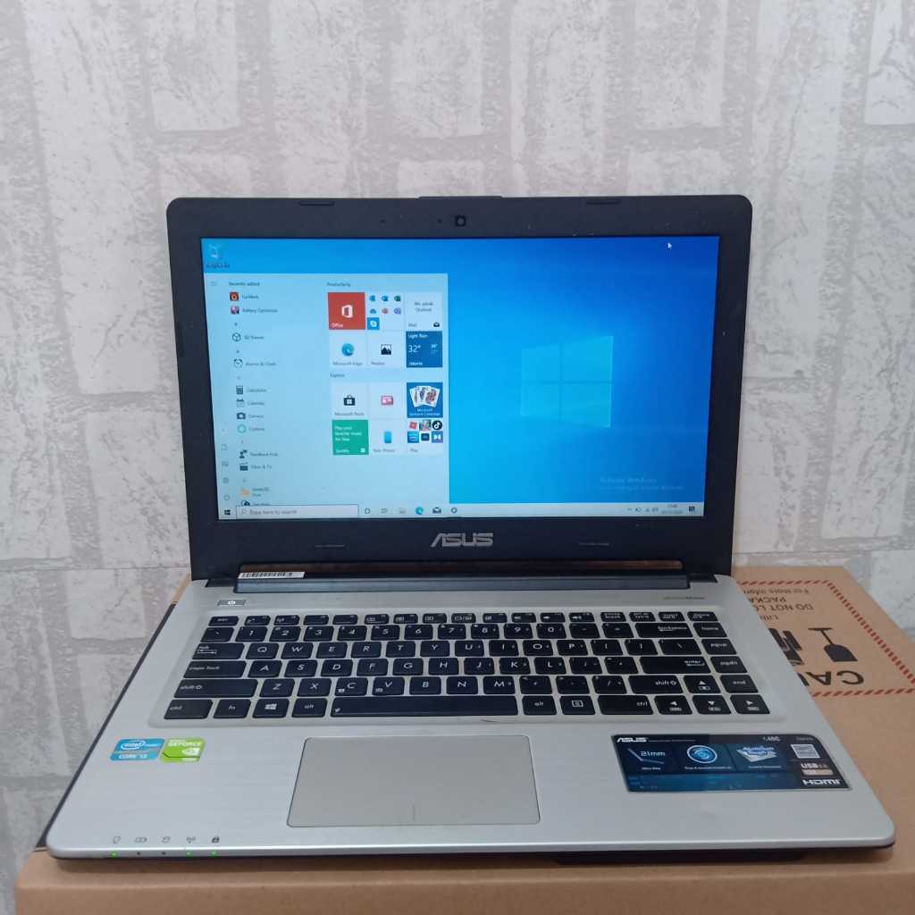 READYSTOCK Laptop Asus K46CM, Core i3-3217U, #VGA, 4/500GB, Silver Black