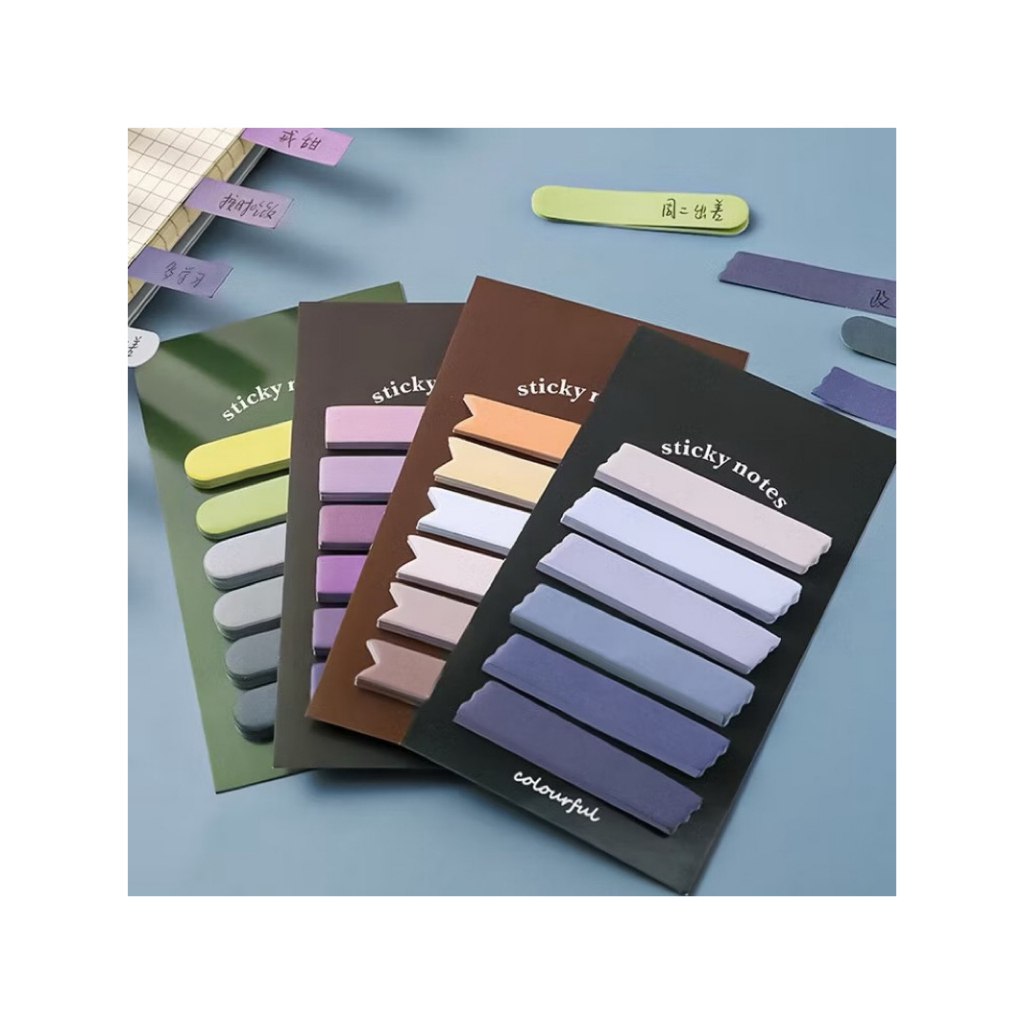 

ATK 6in1 Sticky Note Gradiasi Pembatas Buku Kertas Morandi Deco for DIY Jurnal Planner