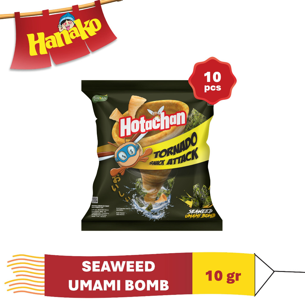 

Hotachan Tornado Snack Attack Seaweed Umami Bomb 10 x 10 gr