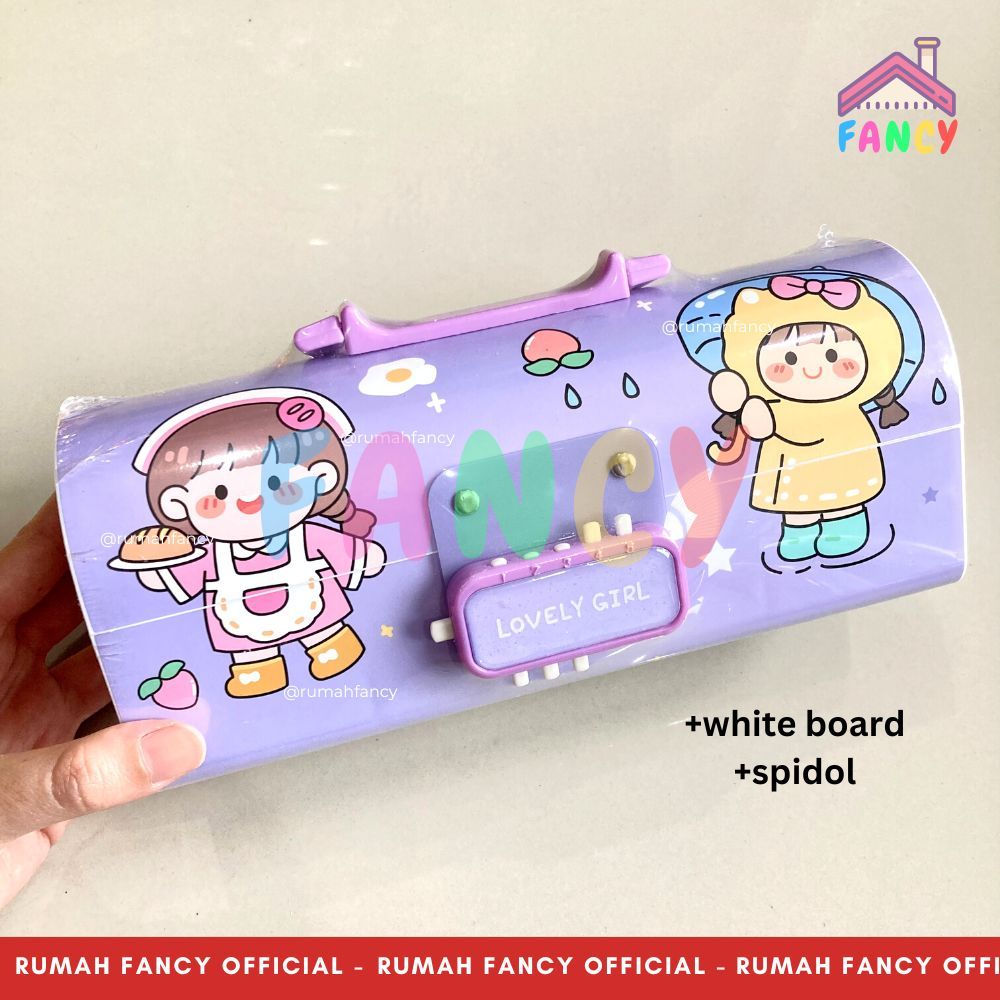 

RK [FREE BUBBLE+DUS] Tempat Pensil Passwrod + Spidol WhiteBoard KAX 300 Kapibara Astronout Girl