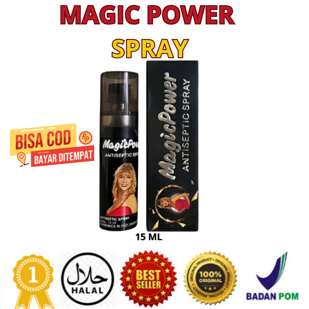 Magic Power Spray 15 ml / Tisu Magic Semprot Tahan Lama Penunjang Performa