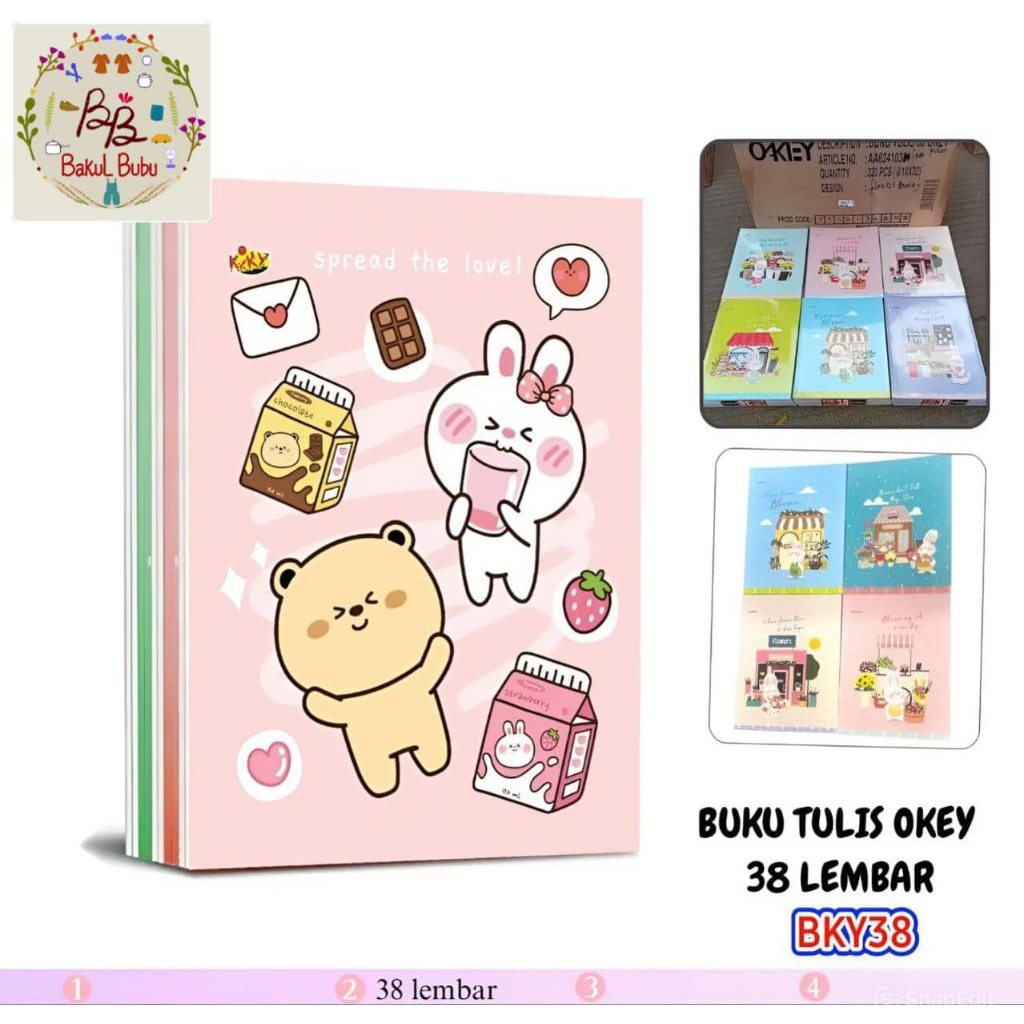 

Buku tulis Okey 38 lembar