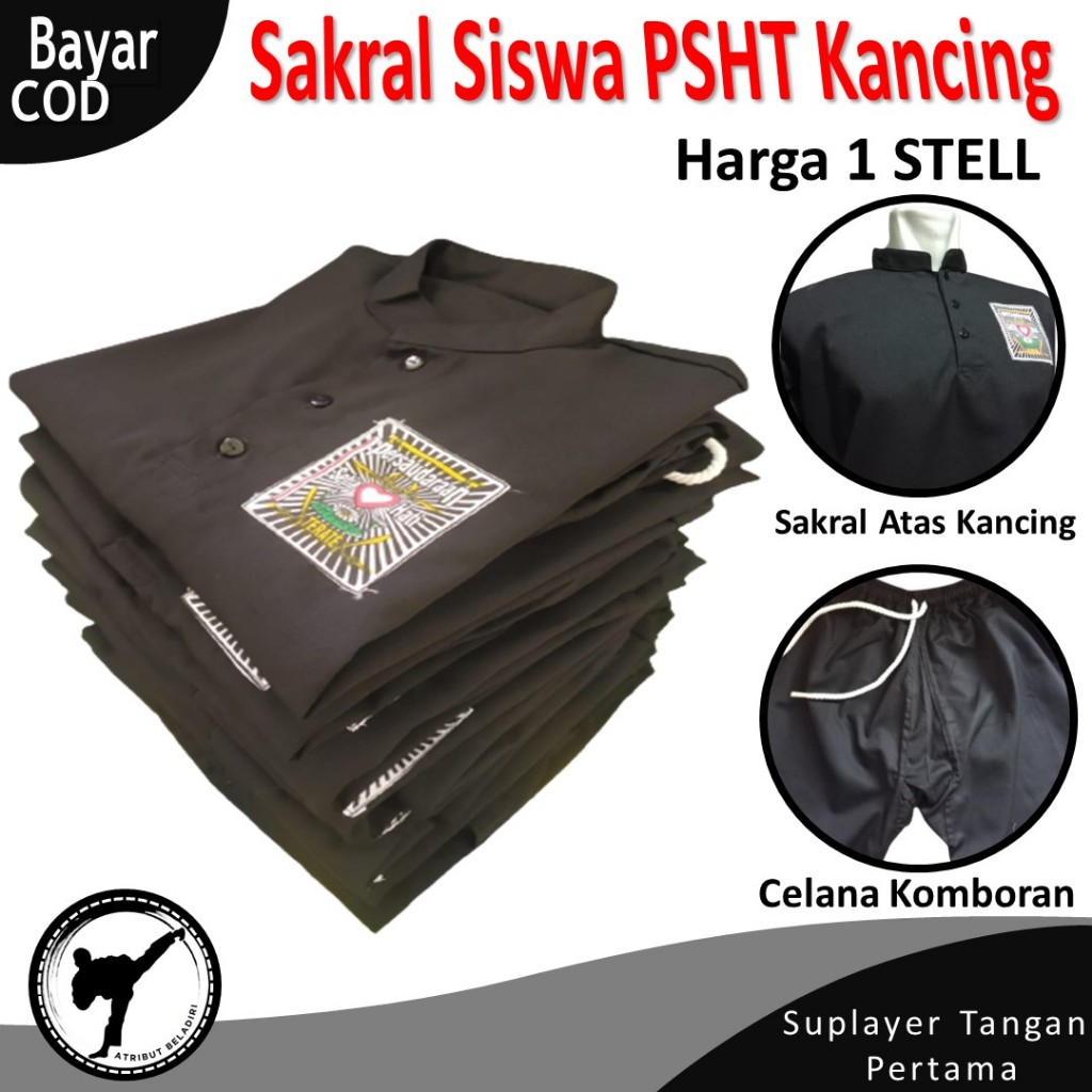 PSHT - Sakral PSHT - Sakral Siswa PSHT - Baju Silat Siswa PSHT - Seragam Siswa PSHT Kancing