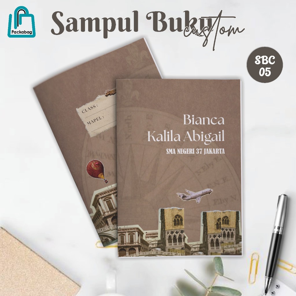 

SAMPUL BUKU TULIS | CUSTOM NAMA & KELAS ANAK SEKOLAH | BAHAN ART PAPER | DESAIN KEKINIAN | 6 PCS SBC