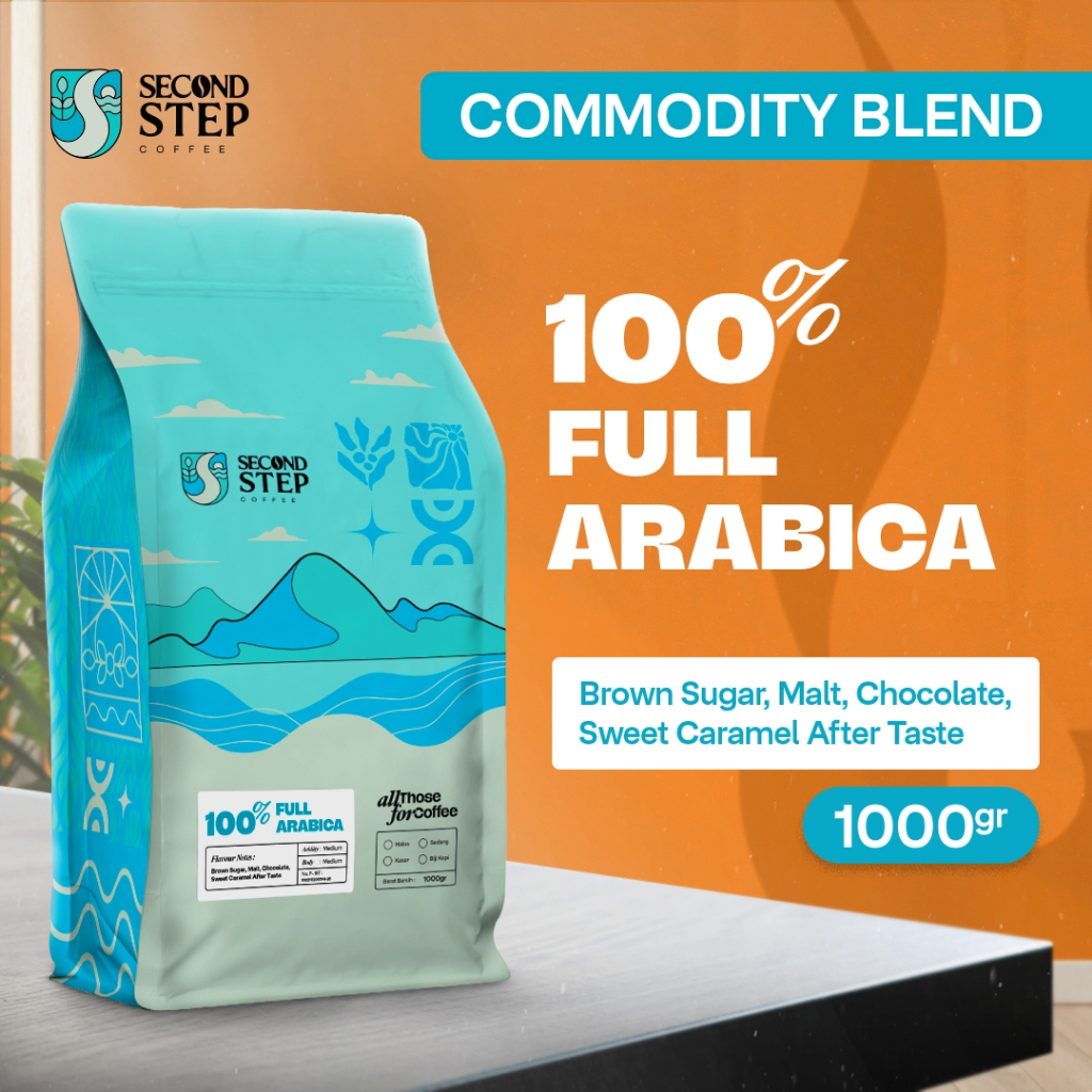 

BIJI KOPI 100% FULL ARABICA 1KG Commercial Espresso Based By Second Step Coffee Roastery