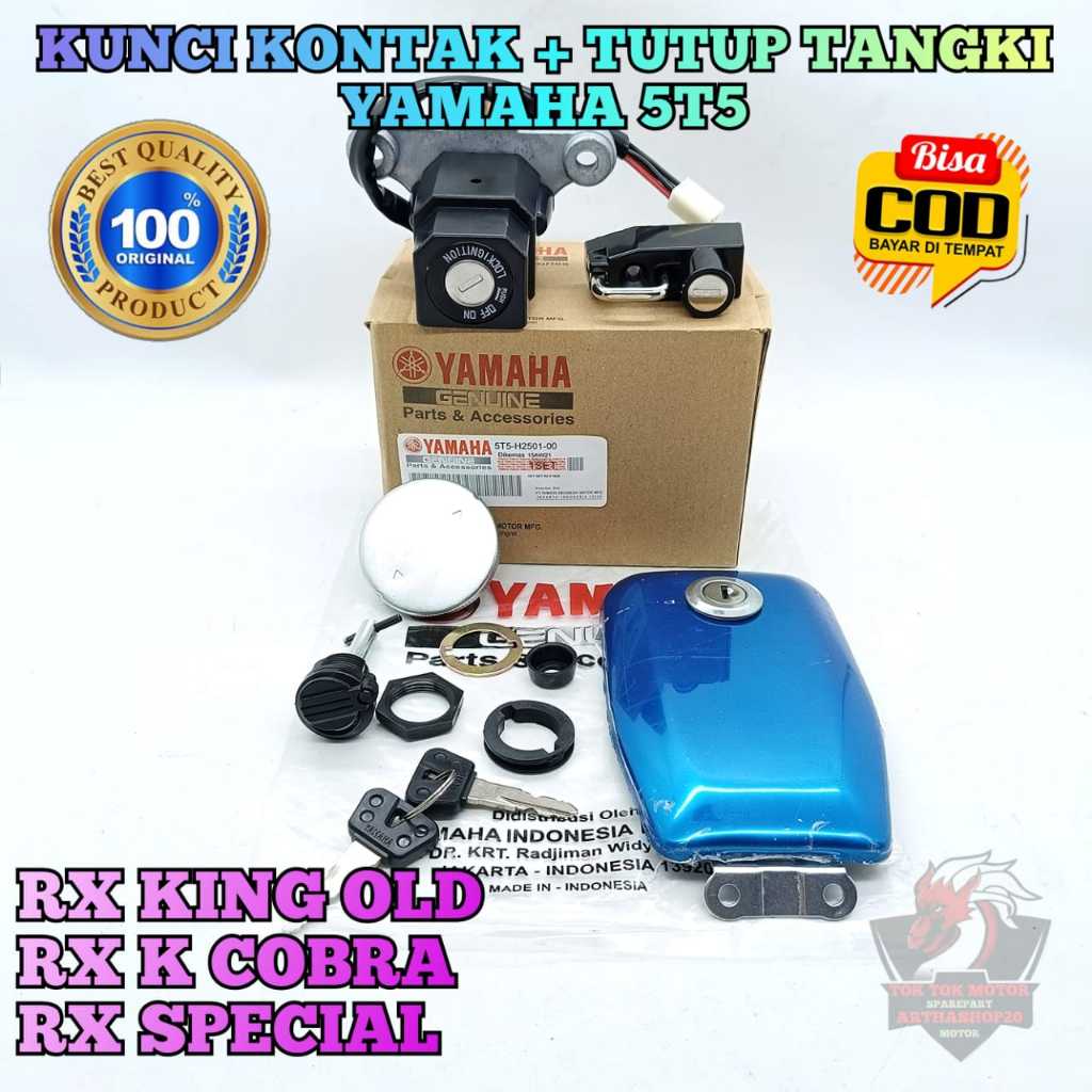 Kunci kontak + tutup tangki 5T5 asli original motor yamaha Rx king old / lama , rx k cobra , rx spec
