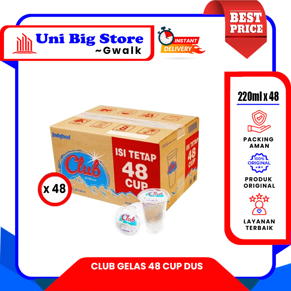 

CLUB AIR MINERAL GELAS DUS - (220 ml x 48)