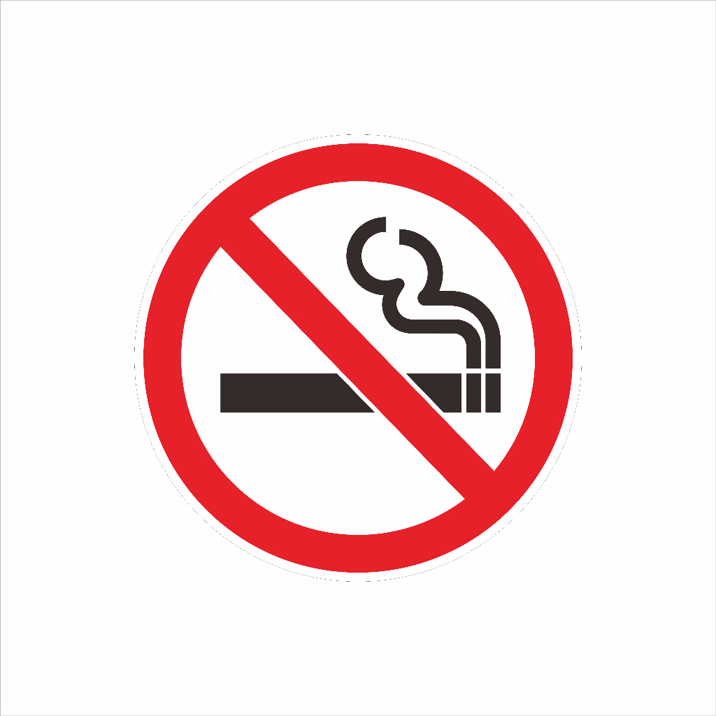 

Stiker sign dilarang merokok bahan graftac laminasi glossy