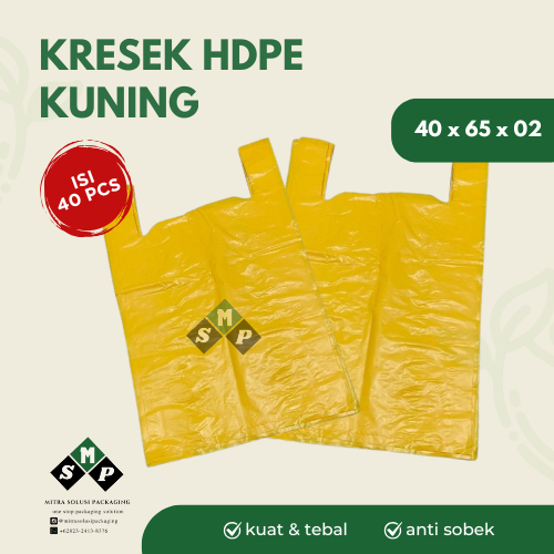 (40 PCS) KRESEK KUNING 40X65 / KRESEK SAMPAH KUNING / KRESEK KUNING 40 / TRASHBAG KUNING 40X65 / KRE
