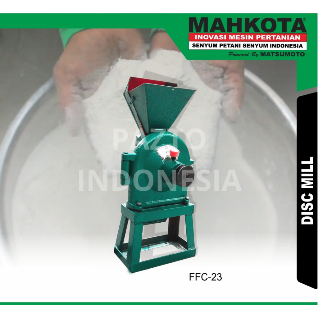 Mesin Giling Tepung FFC 23 + Penggerak Dinamo 3 HP 1 & 3 PHASE Listrik