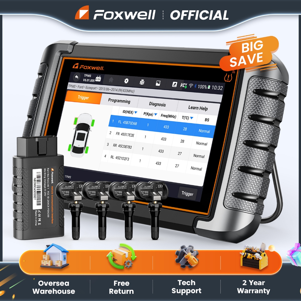 FOXWELL NT809TS Top-Level Obd2 Bluetooth Obd2 Scanner Car Scanner Car Diagnosis Odb2 Car Diagnostic 