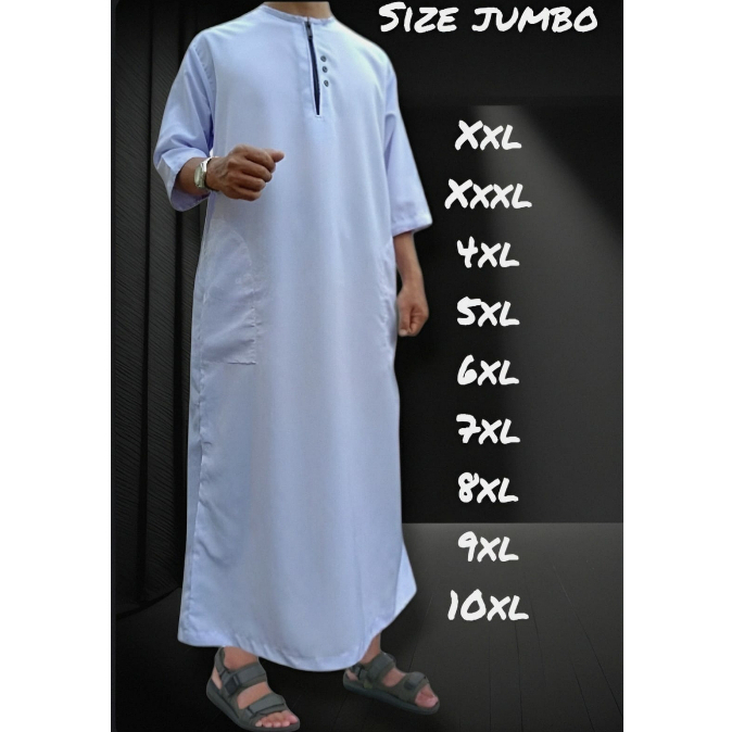 Gamis Jubah Dewasa Size Jumbo XL XXL XXXL 4XL - 10XL / Gamis Pria Dewasa Jumbo