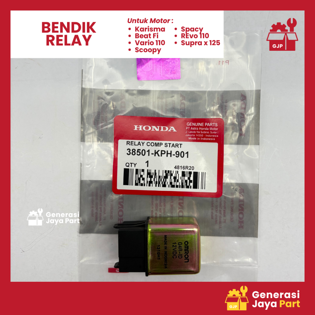 Bendik Relay 38501-KPH-901 Relay Comp Start Bendik Switch Starter Karisma Beat Fi Vario 110 Scoopy F