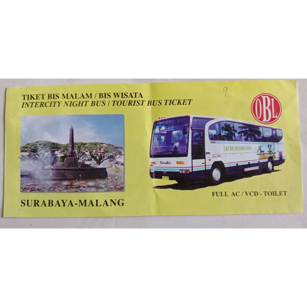 Tiket bis / bus Jadul Lawas