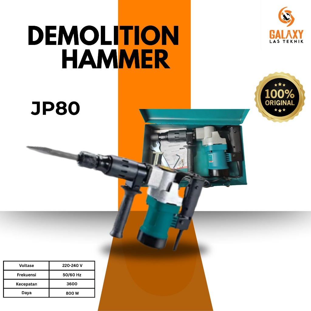 Rotary Hammer Drill Mesin Bor Beton Listrik Electric Hammer MDON JP80