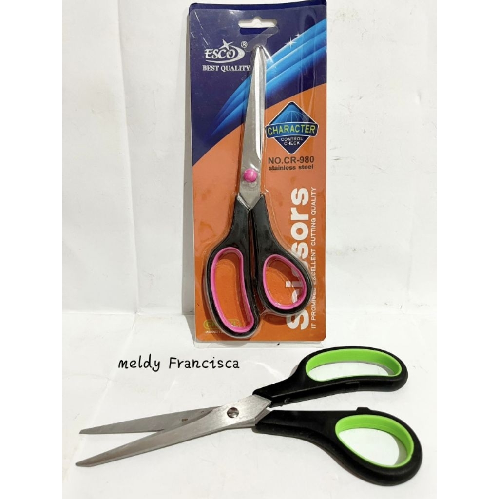 

￼Gunting esco NO CR-980 Stainless steel / Gunting serbaguna / Gunting Kain