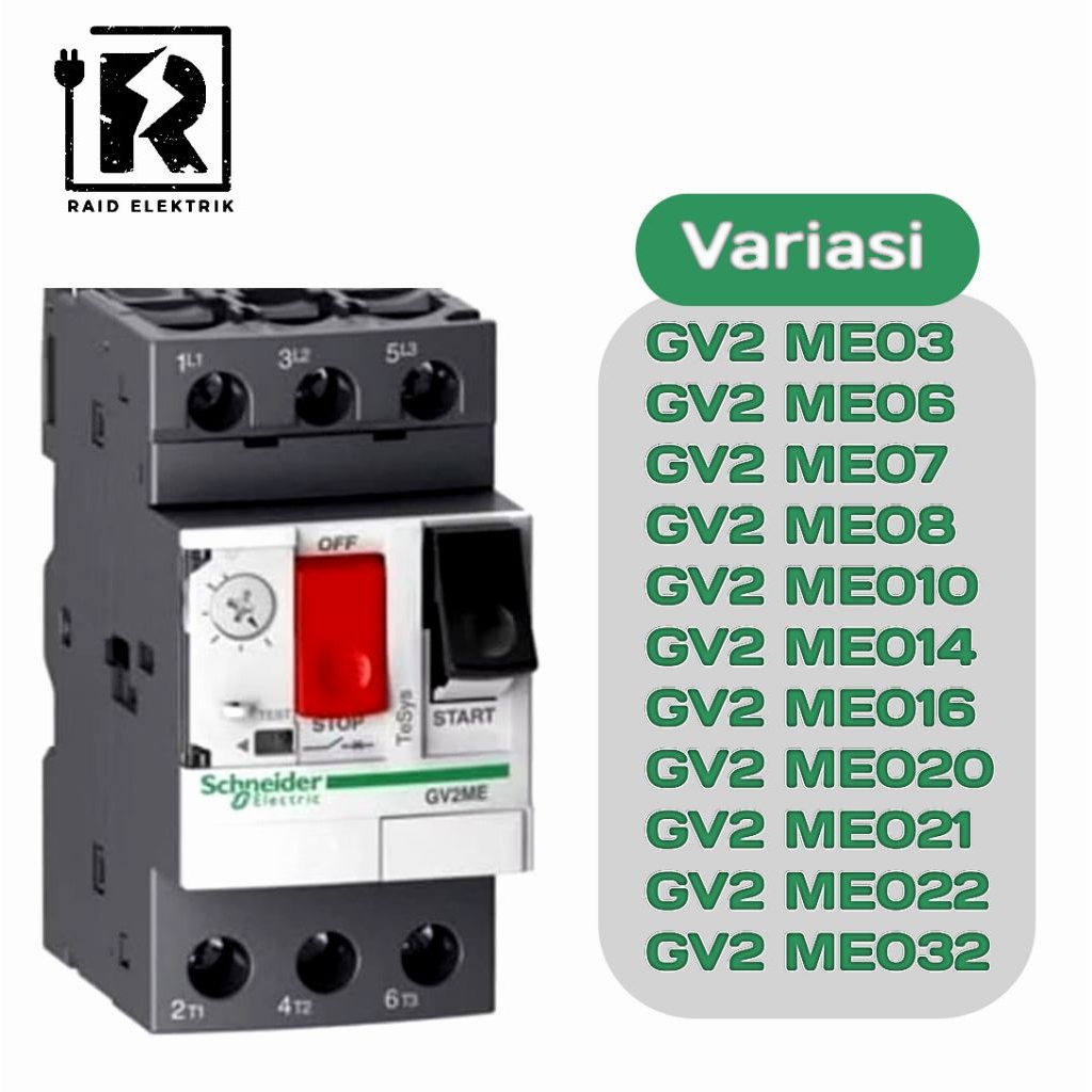 MOTOR CIRCUIT BREAKER 5N31D3R GV2 ME06, GV2 ME03, GV2 ME06, GV2 ME07, GV2 ME08, GV2 ME10, GV2 ME14, 