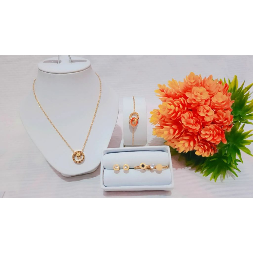 set perhiasan titanium premium asli