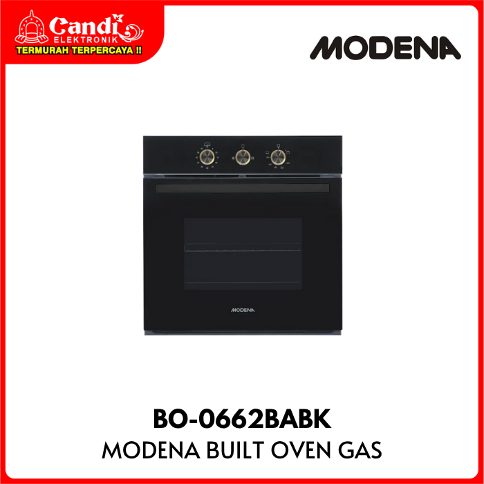 MODENA Oven Built In Gas 60 Liter 4 Program Multifungsi  BO-0662BABK