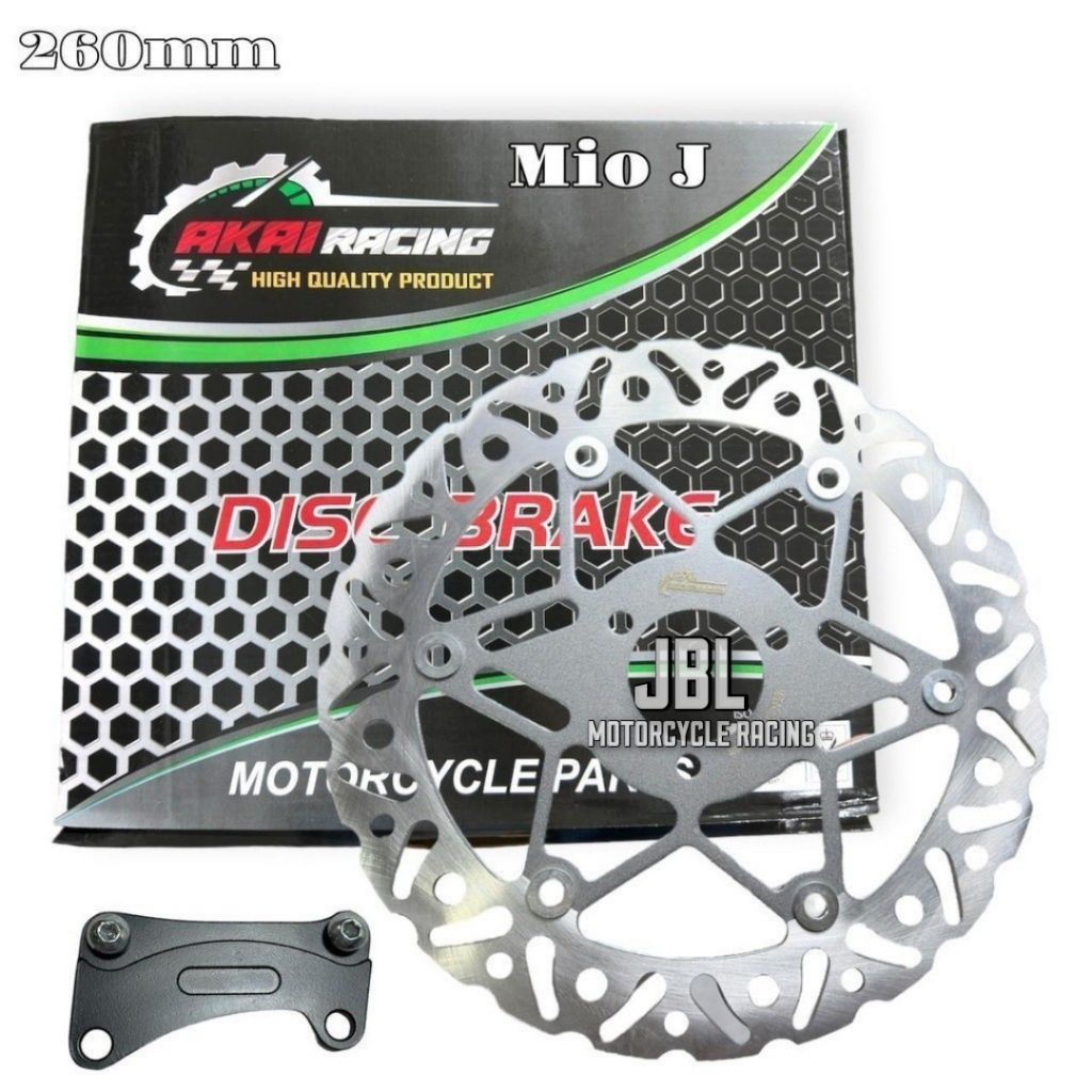 Piringan Cakram Depan Lebar Variasi Mio J 260mm Model PSM Lubang Baut 3 Akai Racing Motor Mio J Mio 
