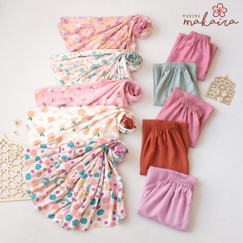 [MAKAIRA] - Kawa Series - Set Sajadah Mukena Anak bayi tk sd smp remaja lucu adem lembut premium mot