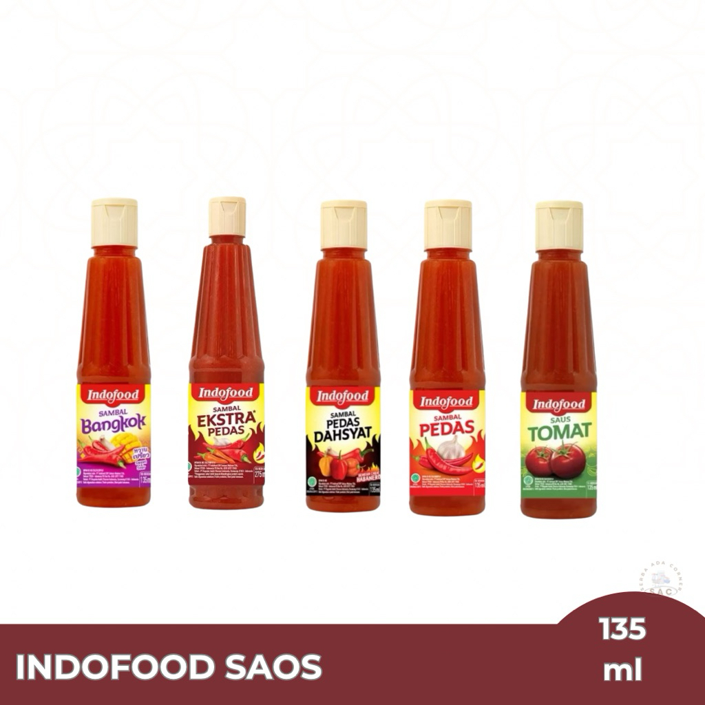 

INDOFOOD SAUS TOMAT/SAUS SAMBAL/SAMBAL BANGKOK 135 Ml