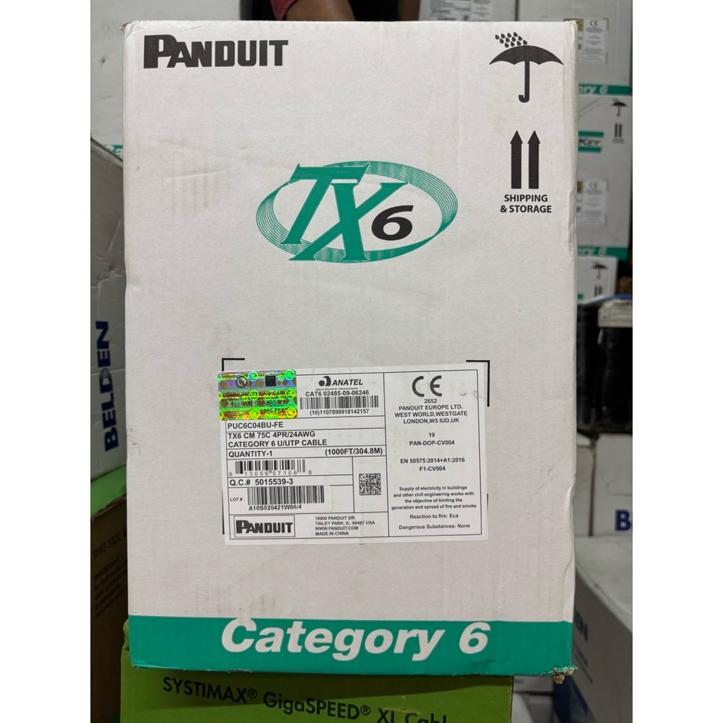 Kabel UTP PANDUIT CAT6 Tipe PUC6C04BU-FE TX6 / PANDUIT CAT 6 TX6