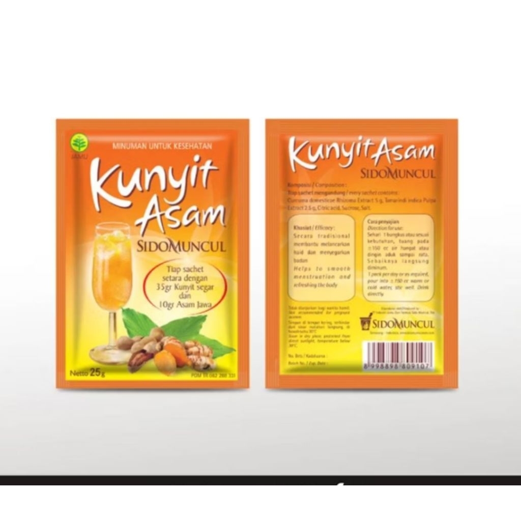 

Kunyit Asam Sidomuncul isi 5 sachet per box