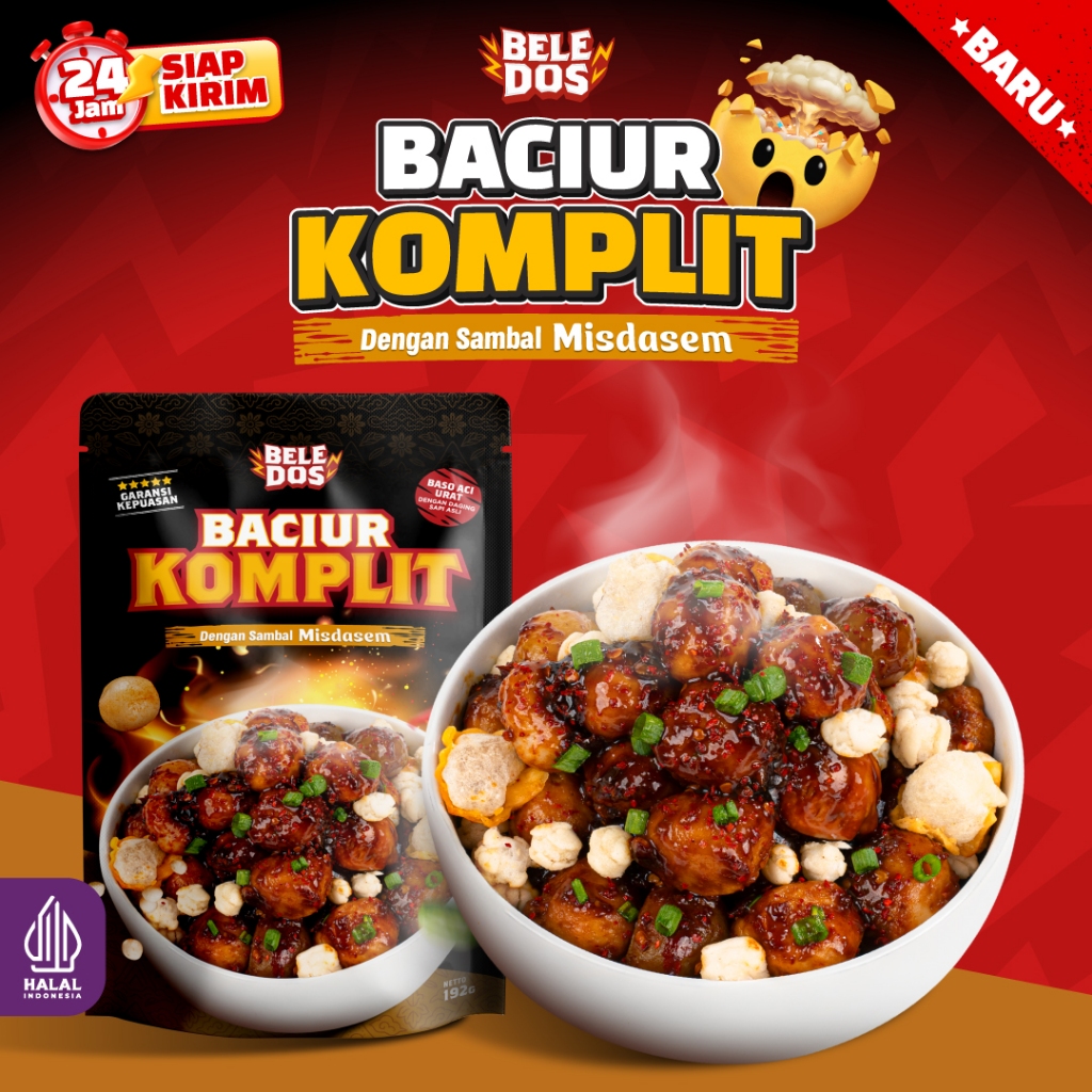 

[Baru] Beledos Baciur Komplit Sambal Misdasem / Baso Aci Urat Viral Sambal Misdasem / Boci Baso Aci Urat Premium Pedas Gurih / Misdaseum Baso Viral