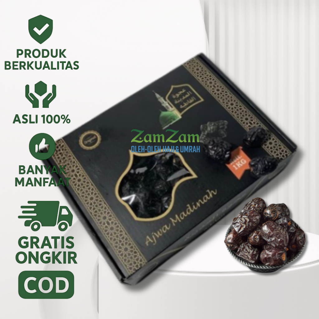 

Kurma Ajwa 1 KG Asli Madinah Kurma Nabi Ajwa Premium Original Saudi Arabia